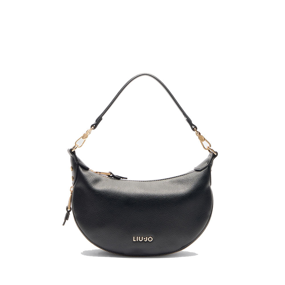 Hobo Bag Small con Tracolla LIU JO Better effetto Bottalato Nero