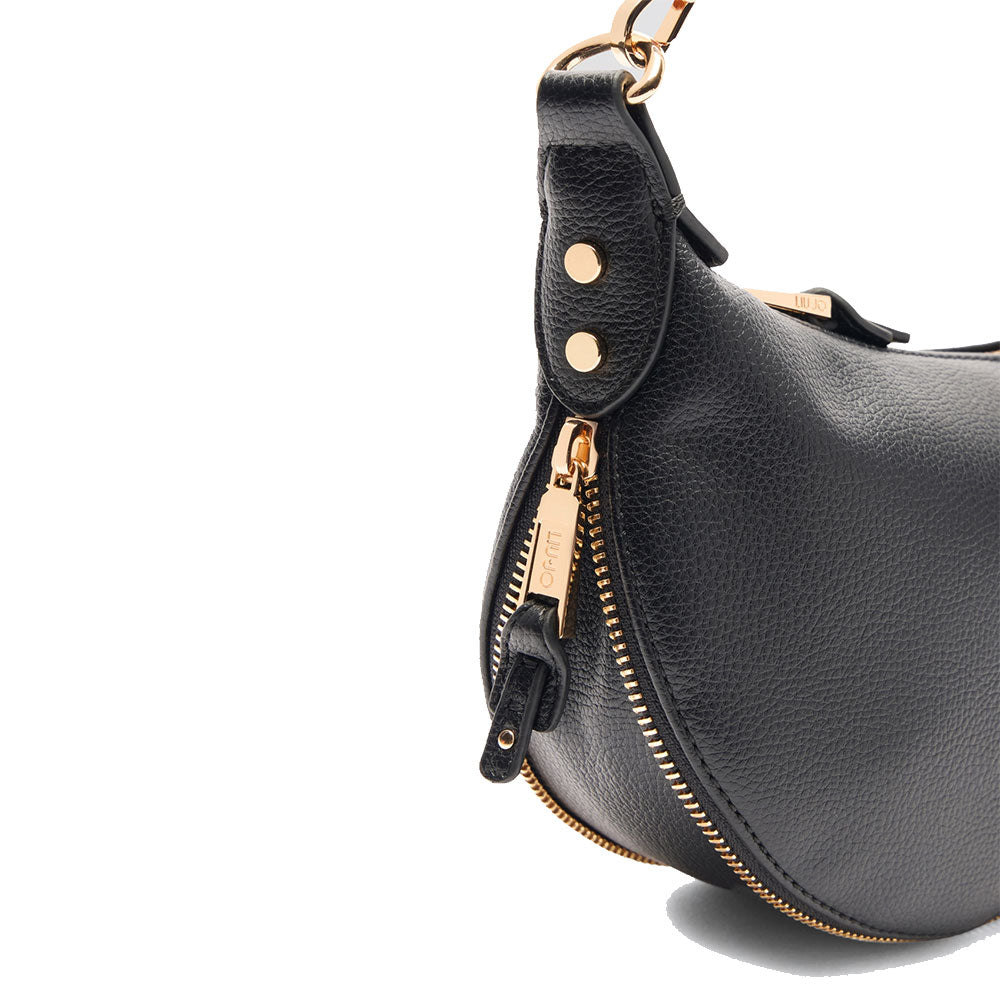Hobo Bag Small con Tracolla LIU JO Better effetto Bottalato Nero
