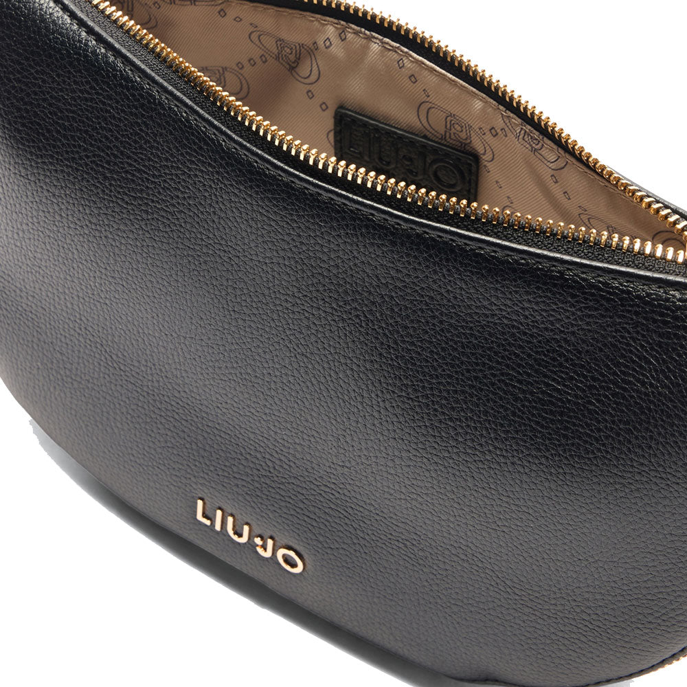 Hobo Bag Small con Tracolla LIU JO Better effetto Bottalato Nero