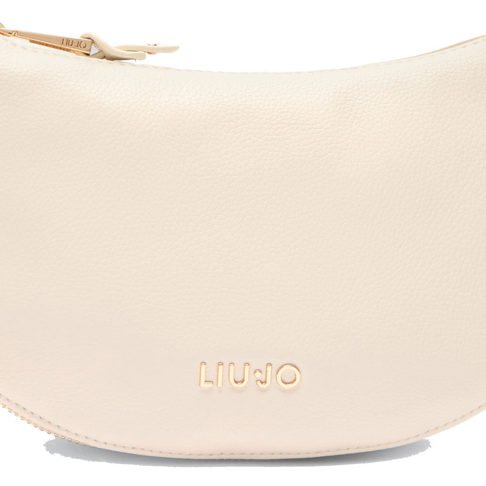 Hobo Bag Small con Tracolla LIU JO Better effetto Bottalato color Crema