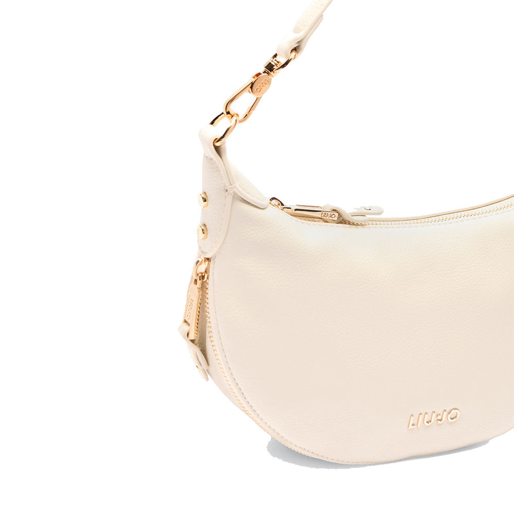 Hobo Bag Small con Tracolla LIU JO Better effetto Bottalato color Crema