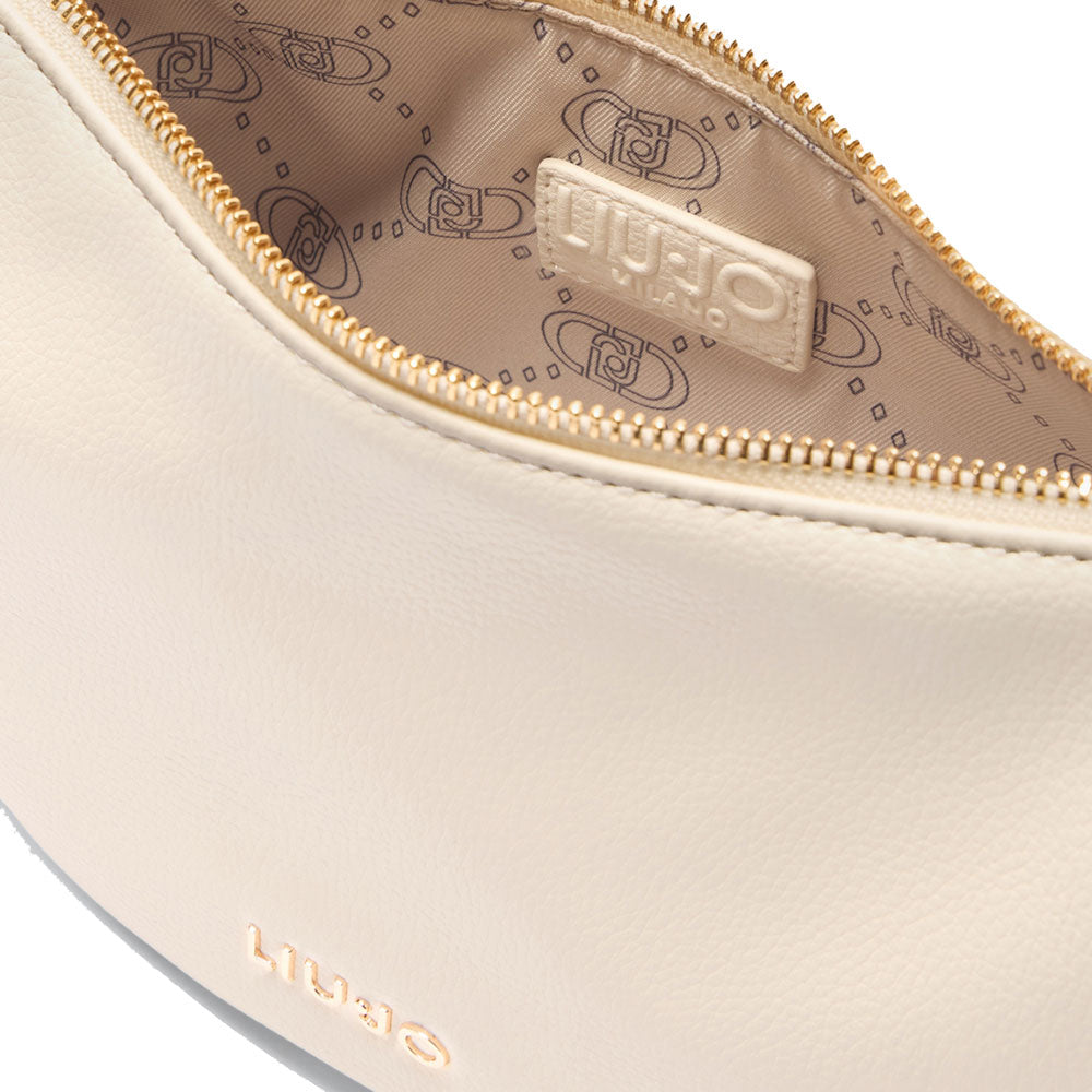 Hobo Bag Small con Tracolla LIU JO Better effetto Bottalato color Crema