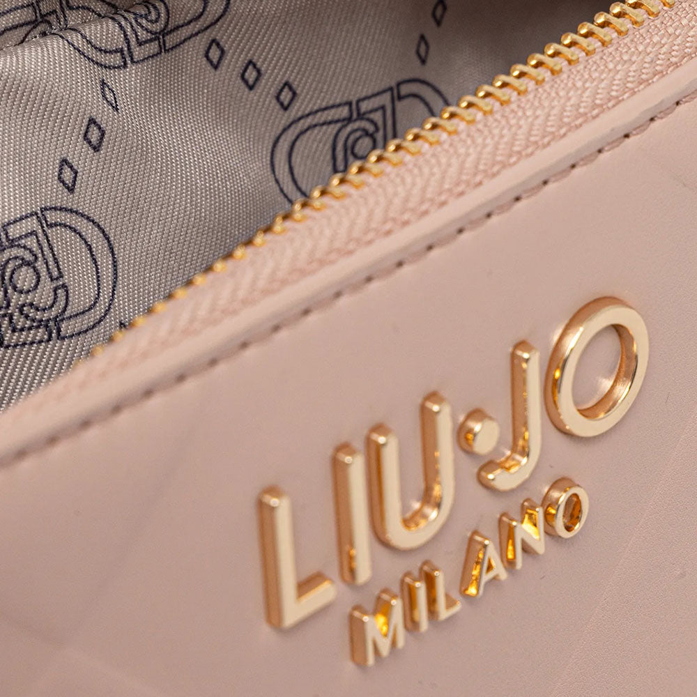 Borsa Donna a Tracolla LIU JO Better con Motivo a Rombi Rosa Cipria