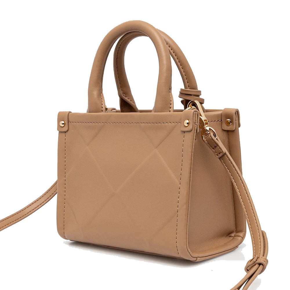 Borsa Donna a Mano Mini LIU JO Better con Motivo a Rombi color Cammello