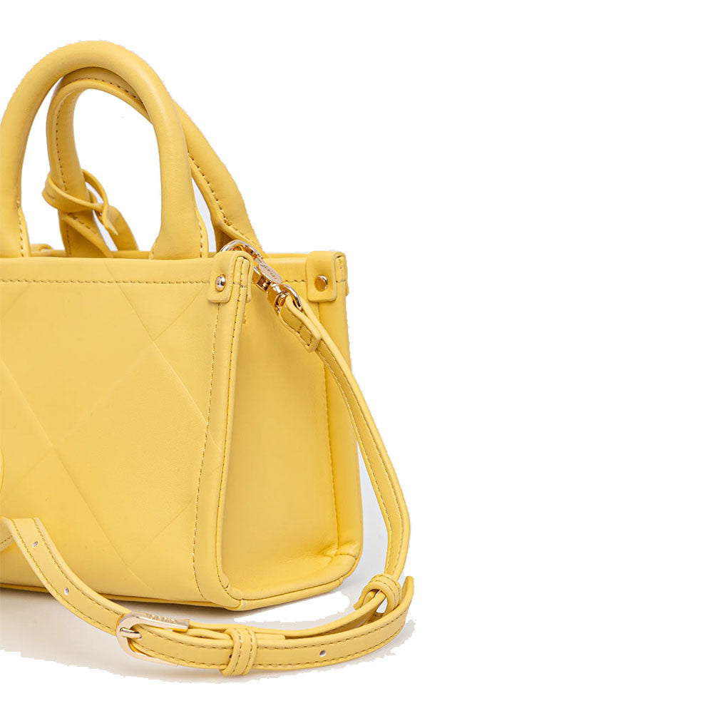 Borsa Donna a Mano Mini LIU JO Better con Motivo a Rombi Gialla