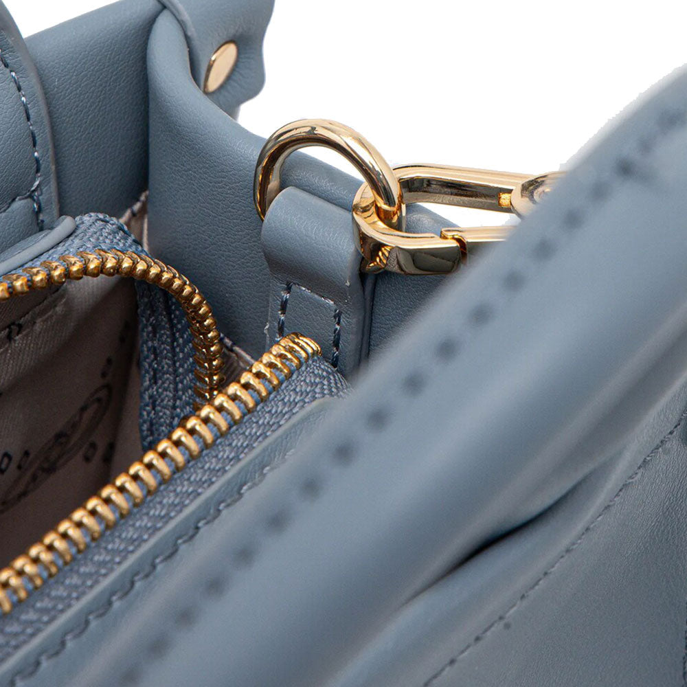 Borsa Donna a Mano Mini LIU JO Better con Motivo a Rombi Blue Denim