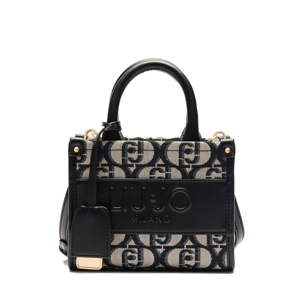 Borsa Donna a Mano Mini LIU JO Better in Tessuto Jacquard Nero