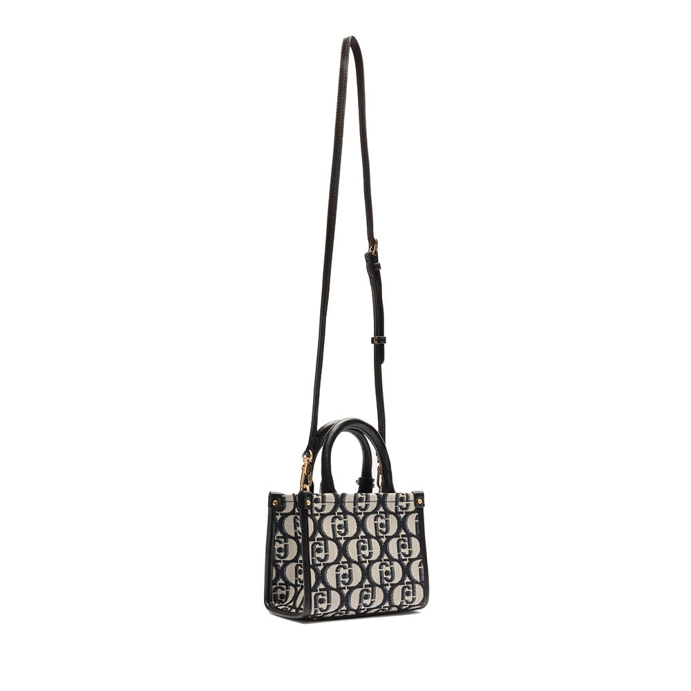 Borsa Donna a Mano Mini LIU JO Better in Tessuto Jacquard Nero