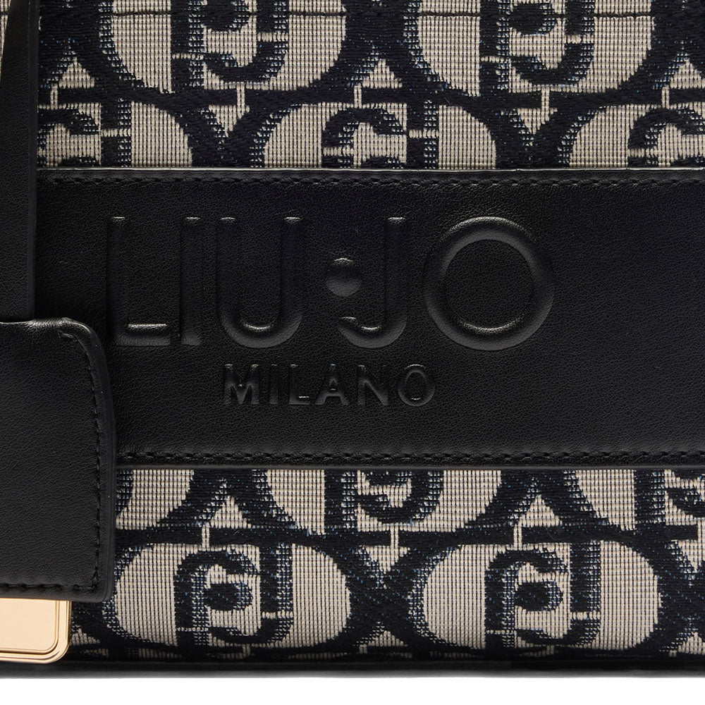 Borsa Donna a Mano Mini LIU JO Better in Tessuto Jacquard Nero