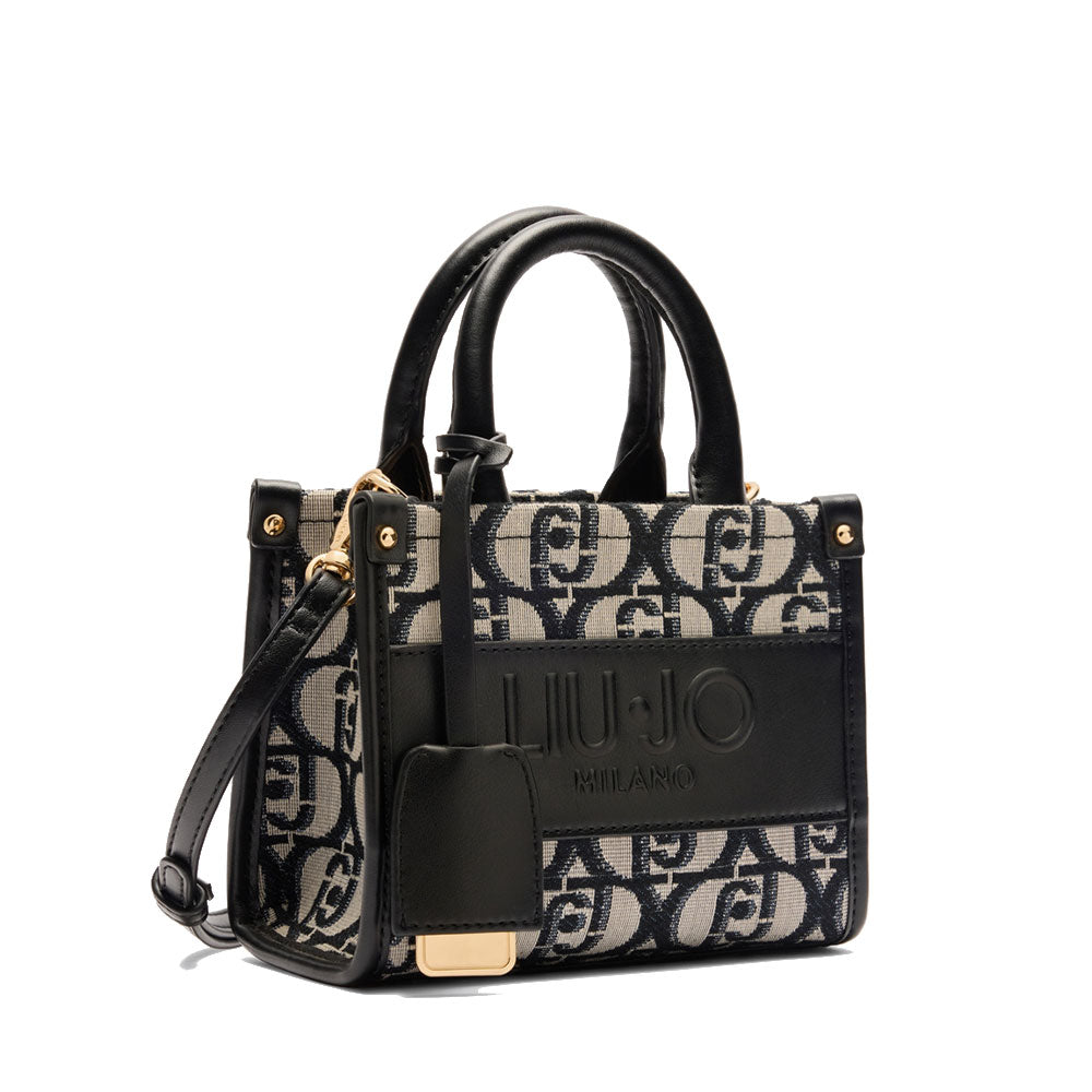 Borsa Donna a Mano Mini LIU JO Better in Tessuto Jacquard Nero