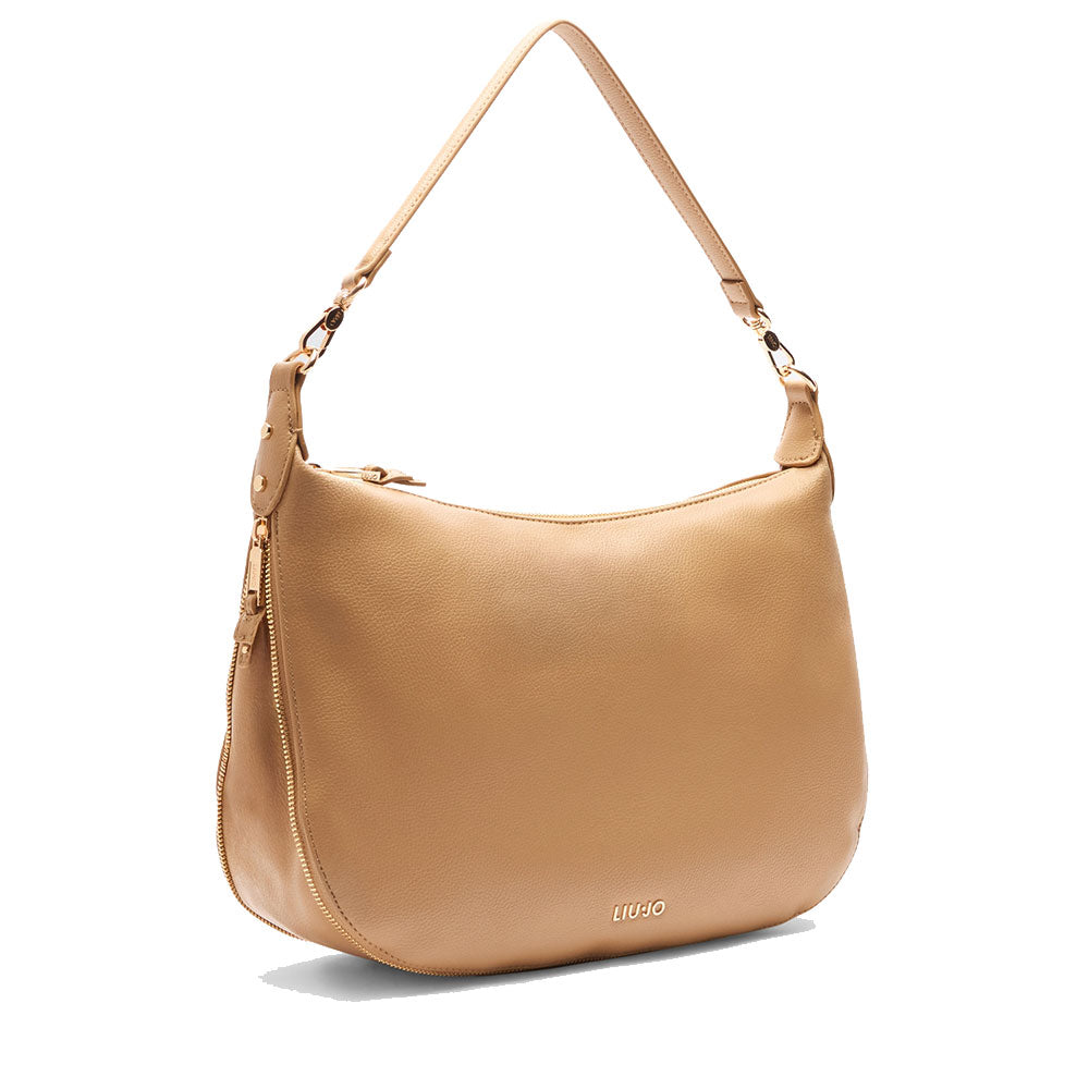 Hobo Bag Large con Tracolla LIU JO Better effetto Bottalato color Cammello