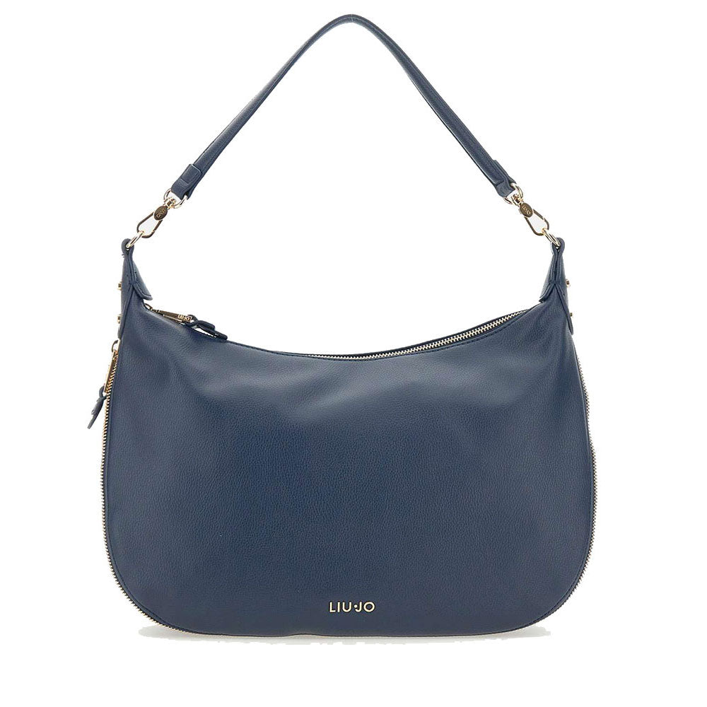 Hobo Bag Large con Tracolla LIU JO Better effetto Bottalato Blu
