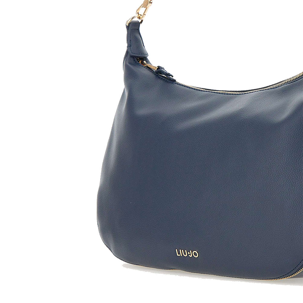 Hobo Bag Large con Tracolla LIU JO Better effetto Bottalato Blu
