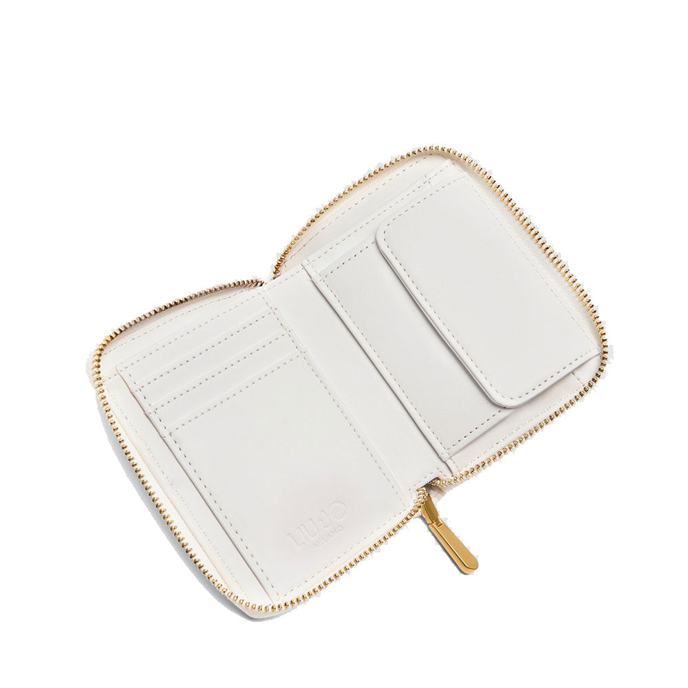 Portafoglio Piccolo Zip Around LIU JO Better La Puffy Off White