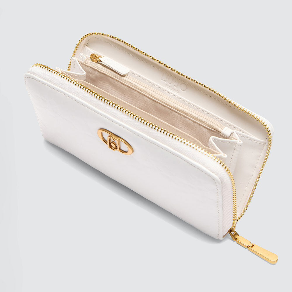 Portafoglio Donna Zip Around LIU JO Better La Puffy Off White