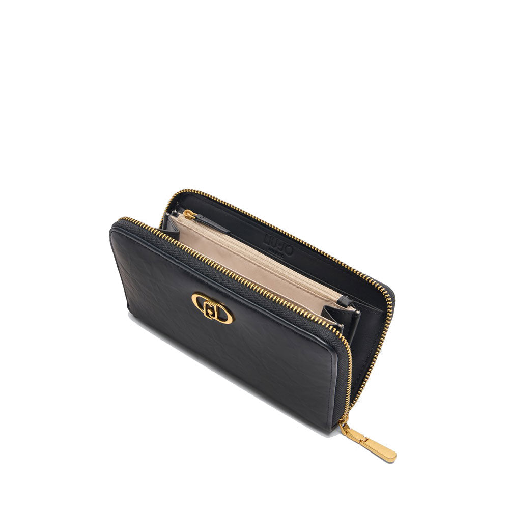 Portafoglio Donna Zip Around LIU JO Better La Puffy Nero