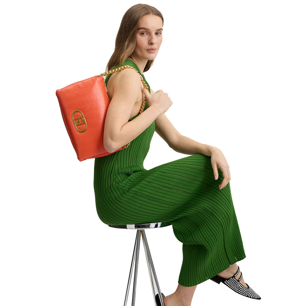 Borsa Donna a Spalla LIU JO Better linea La Puffy Arancione