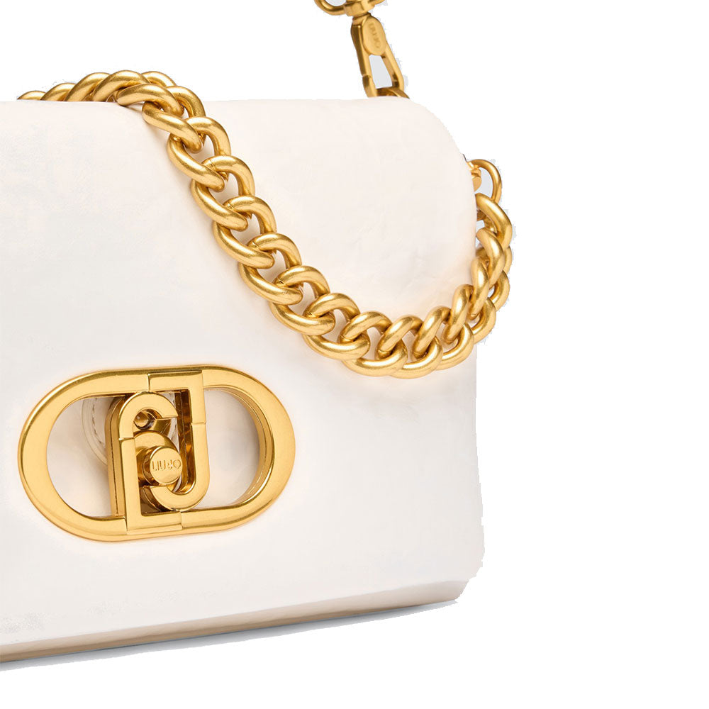 Borsa Media a Spalla con Pattina LIU JO Better linea La Puffy Off White