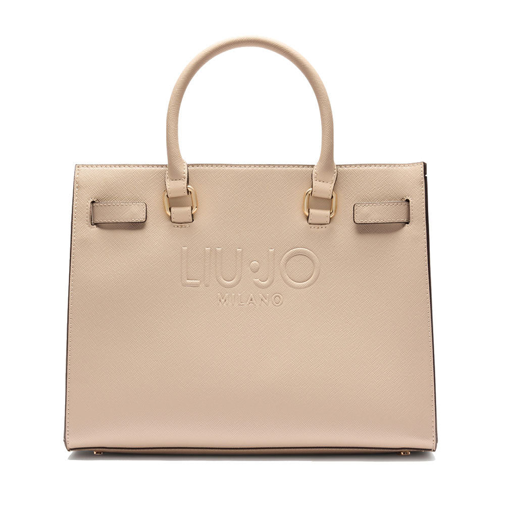 LIU JO
Shopping Bag mit geprägtem Logo in Beige