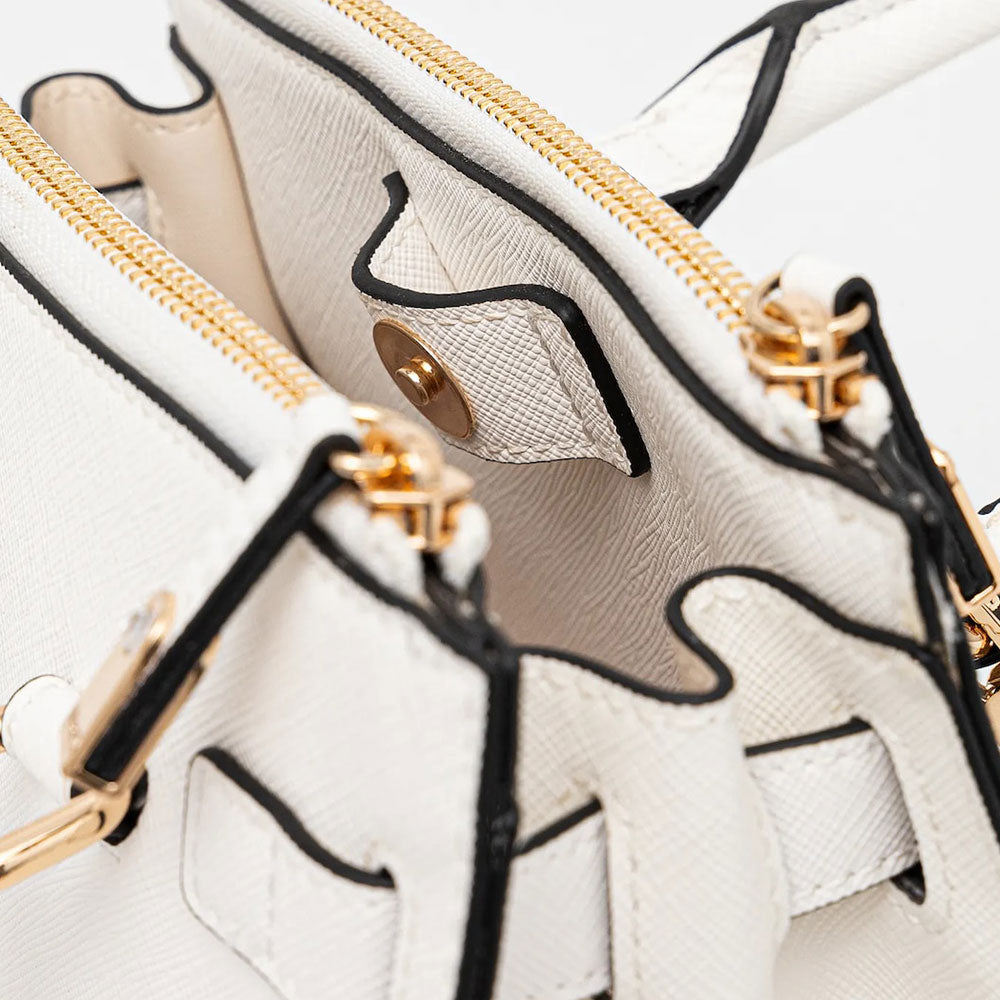 Borsa Donna a Mano LIU JO con Logo in Rilievo Off White