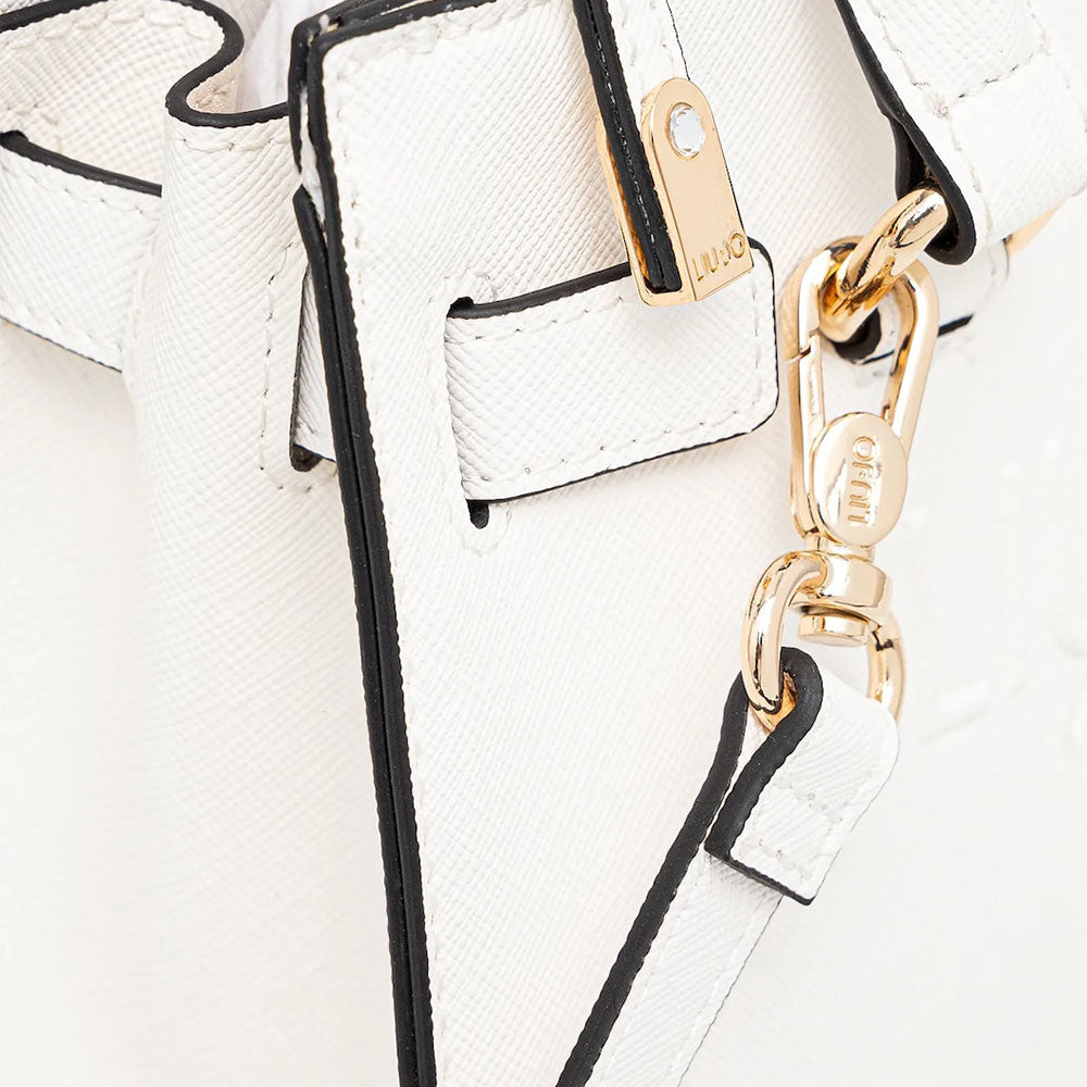 Borsa Donna a Mano LIU JO con Logo in Rilievo Off White