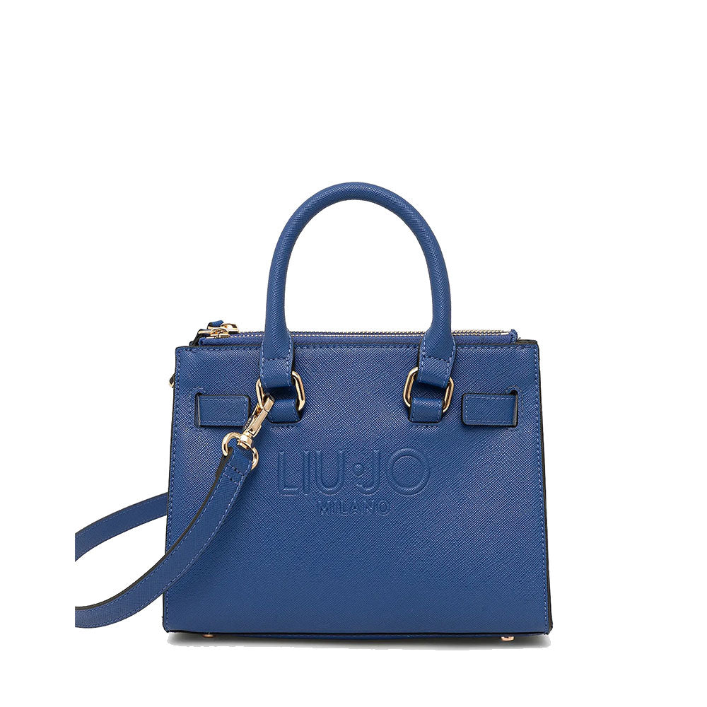 Borsa Donna a Mano LIU JO con Logo in Rilievo Dust Blue