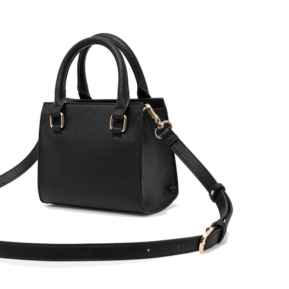 Borsa Donna a Mano Mini LIU JO con Logo in Rilievo Nero