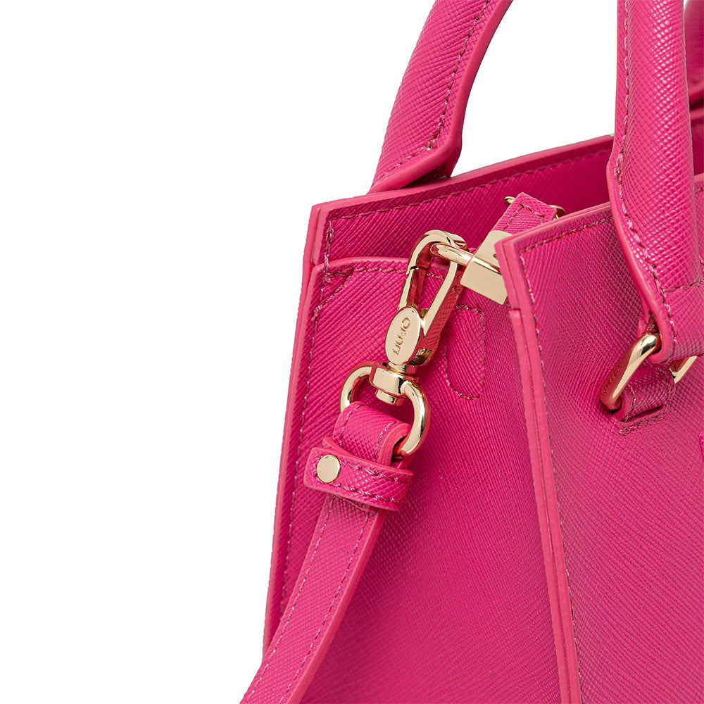 Borsa Donna a Mano Mini LIU JO con Logo in Rilievo Dark Pink