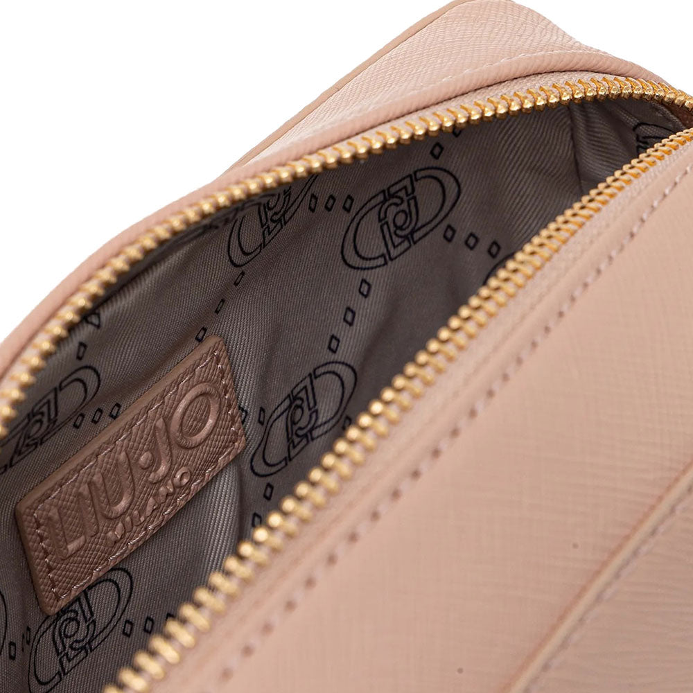 Borsa Donna a Tracolla LIU JO con Logo in Rilievo Rosa Cipria