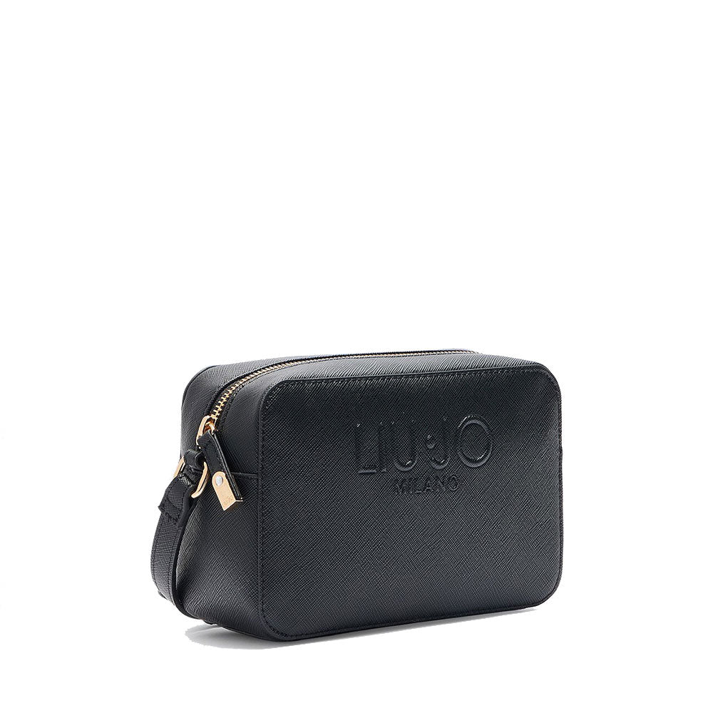 Borsa Donna a Tracolla LIU JO con Logo in Rilievo Nero