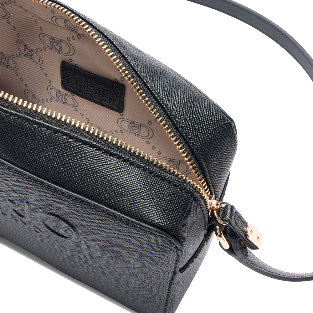 Borsa Donna a Tracolla LIU JO con Logo in Rilievo Nero