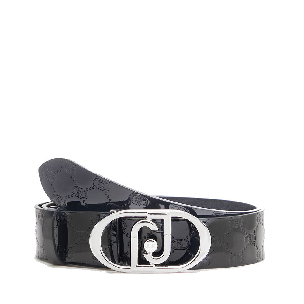 LIU JO
Damengürtel h 3,5 cm aus schwarzem Leder mit geprägtem Logo
