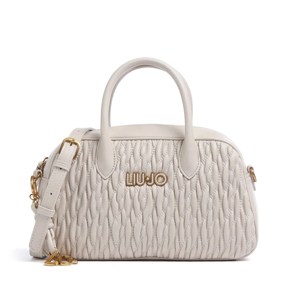 LIU JO Better Handtasche mit gestepptem Zopf, Verarbeitung echter Champagner