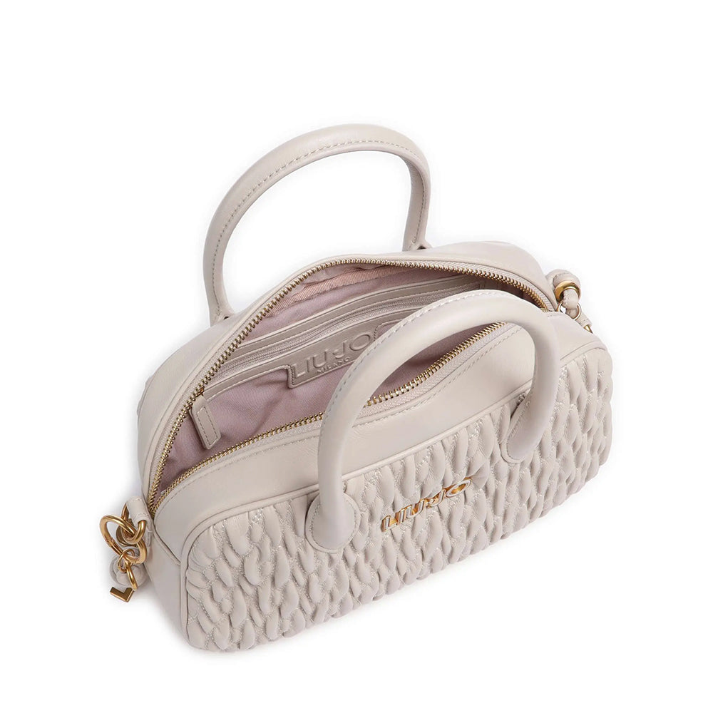 LIU JO Better Handtasche mit gestepptem Zopf, Verarbeitung echter Champagner