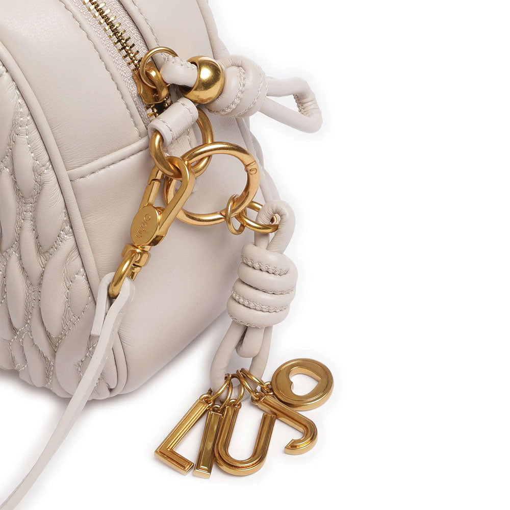 LIU JO Better Handtasche mit gestepptem Zopf, Verarbeitung echter Champagner