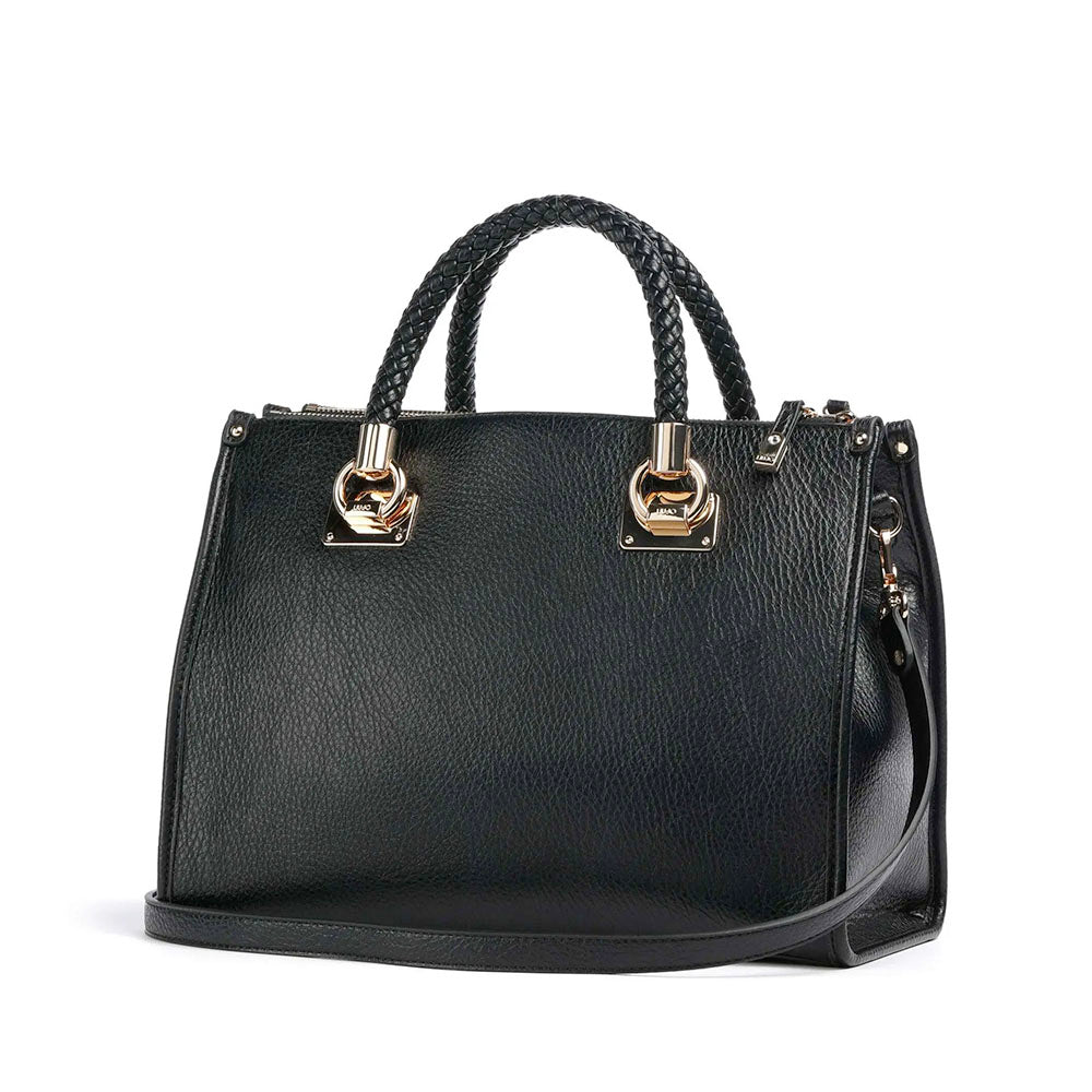Borsa Donna a Mano Media LIU JO effetto Bottalato Nero