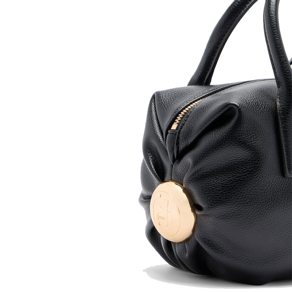Bauletto Mini Donna LIU JO effetto Bottalato Nero con Charm