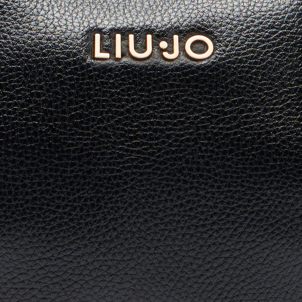 Bauletto Mini Donna LIU JO effetto Bottalato Nero con Charm