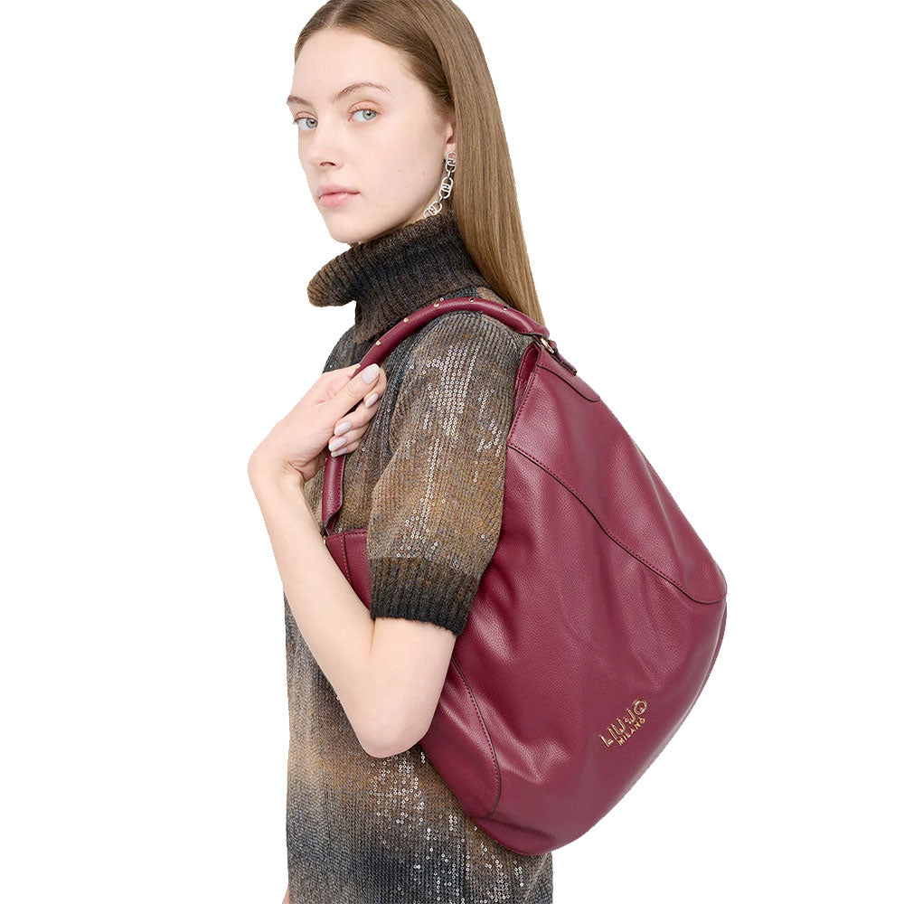 Hobo Bag Donna LIU JO Better effetto Bottalato Red Wine