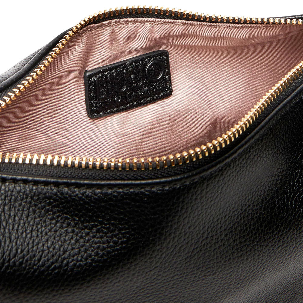 Hobo Bag Small con Tracolla LIU JO Better effetto Bottalato Nero