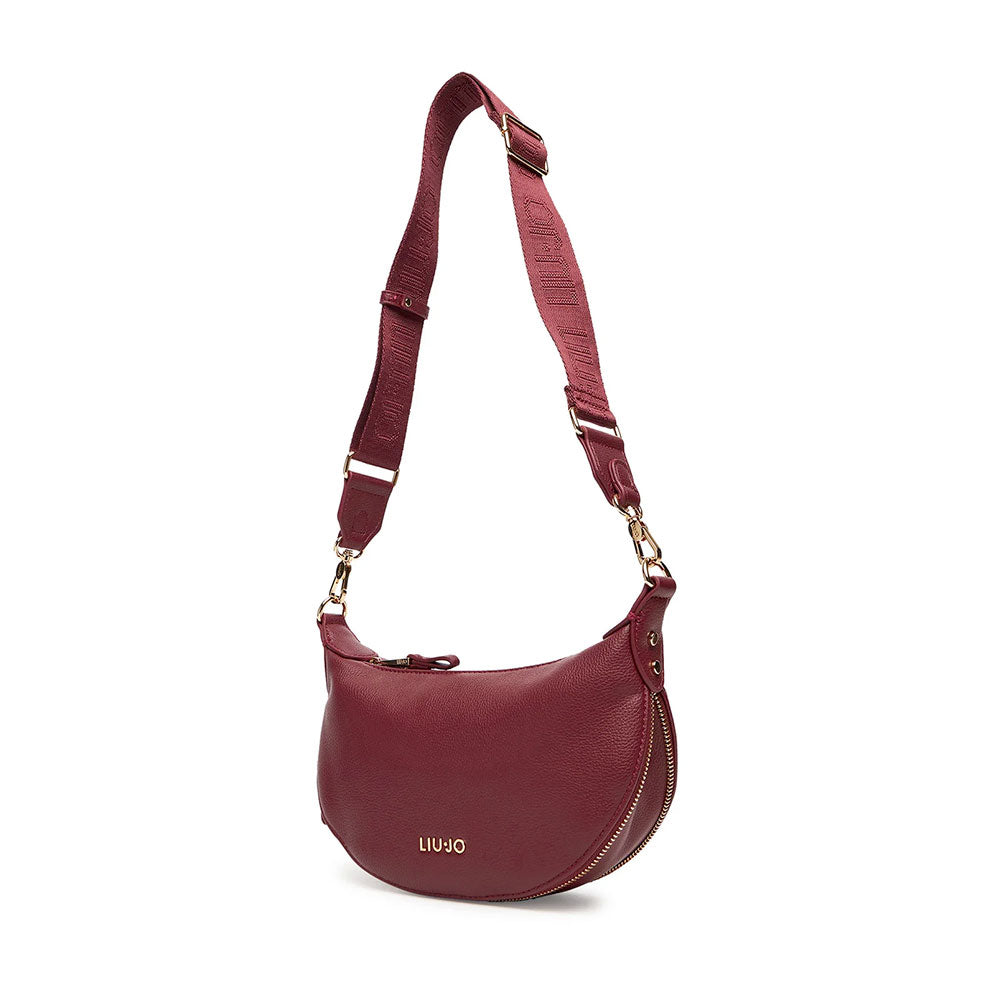 Hobo Bag Small con Tracolla LIU JO Better effetto Bottalato Red Wine