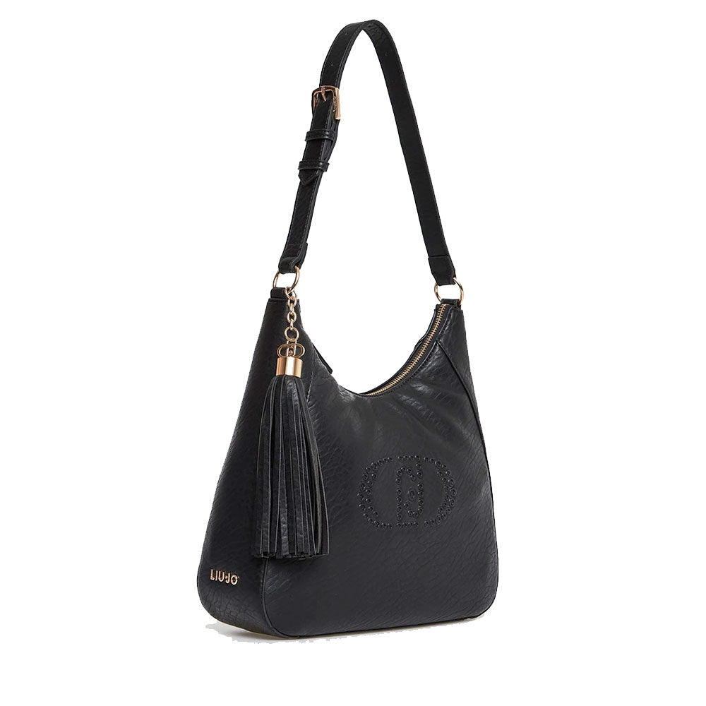 Hobo Bag a Spalla LIU JO Better con Logo e Nappa Nera