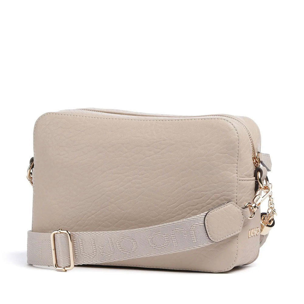 Borsa a Tracolla LIU JO Better con Logo e Nappa Beige