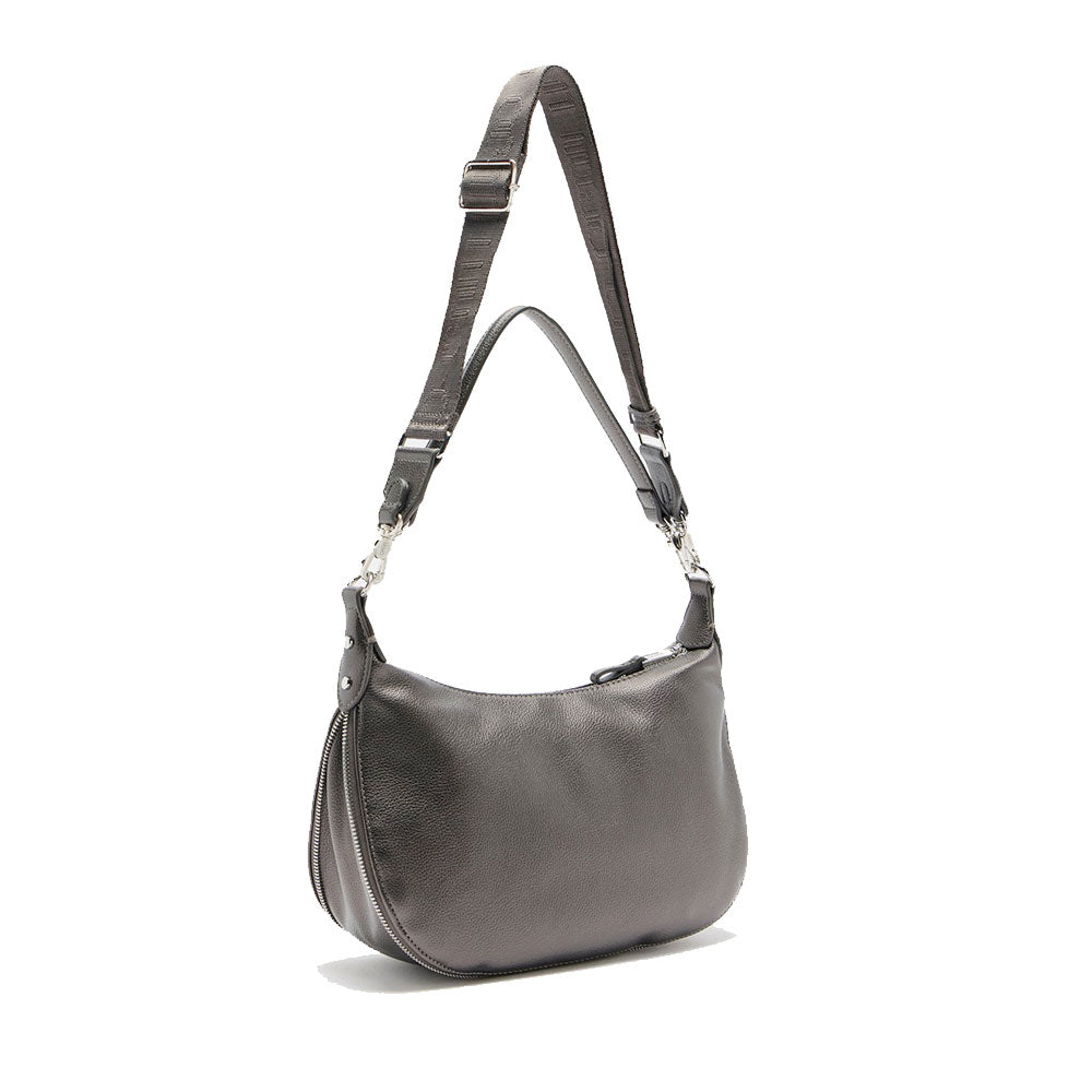 Hobo Bag Media con Tracolla LIU JO Better effetto Bottalato Antracite