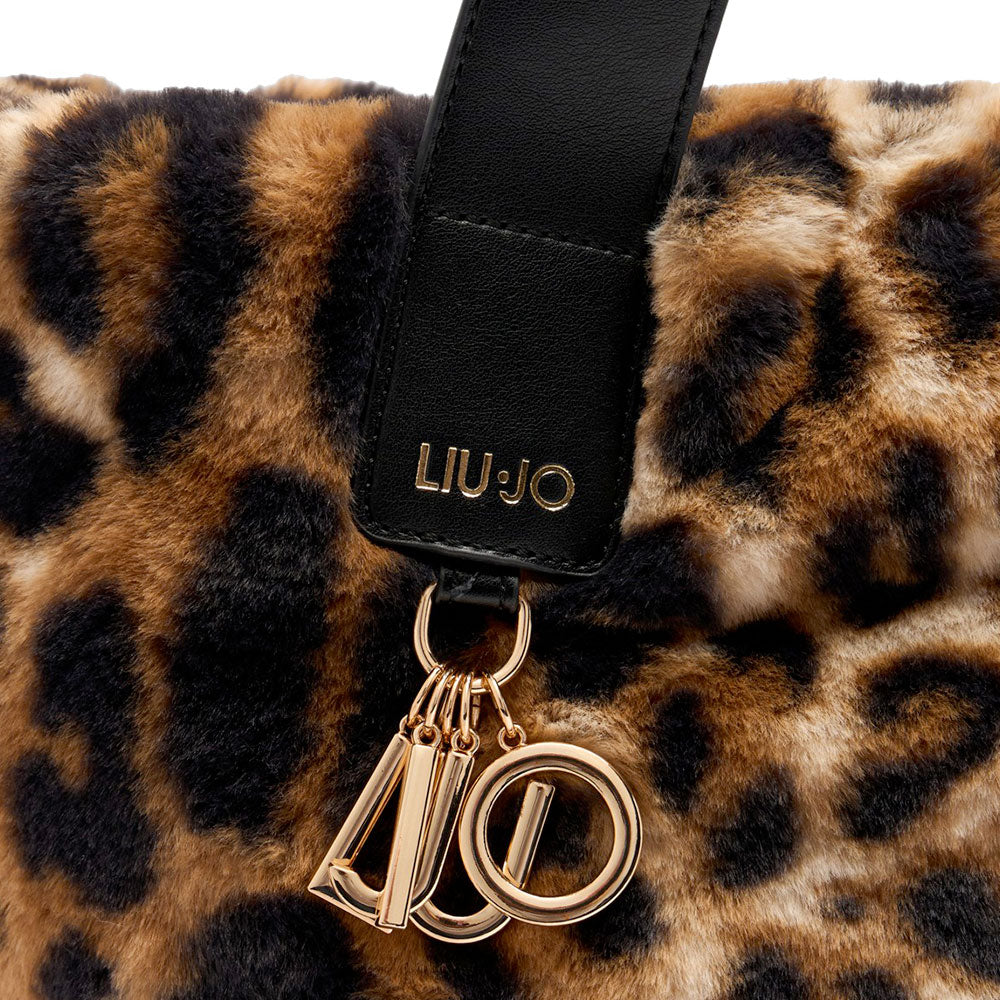 Shopping Bag Large LIU JO in Pelliccia Sintetica stampa Animalier