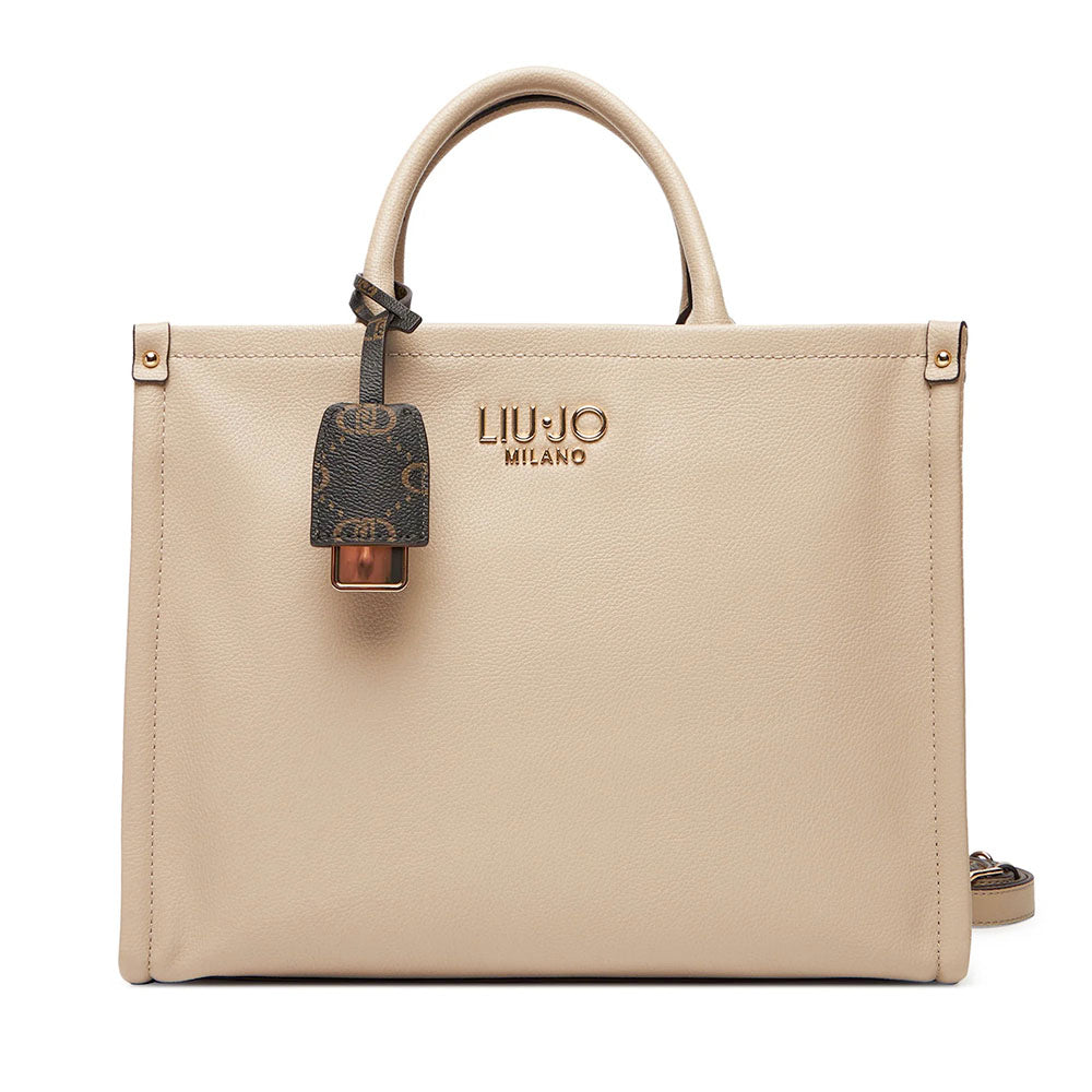 Borsa Donna a Mano Large LIU JO effetto Bottalato Beige