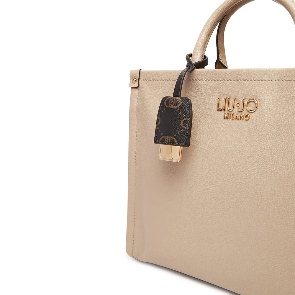 Borsa Donna a Mano Large LIU JO effetto Bottalato Beige