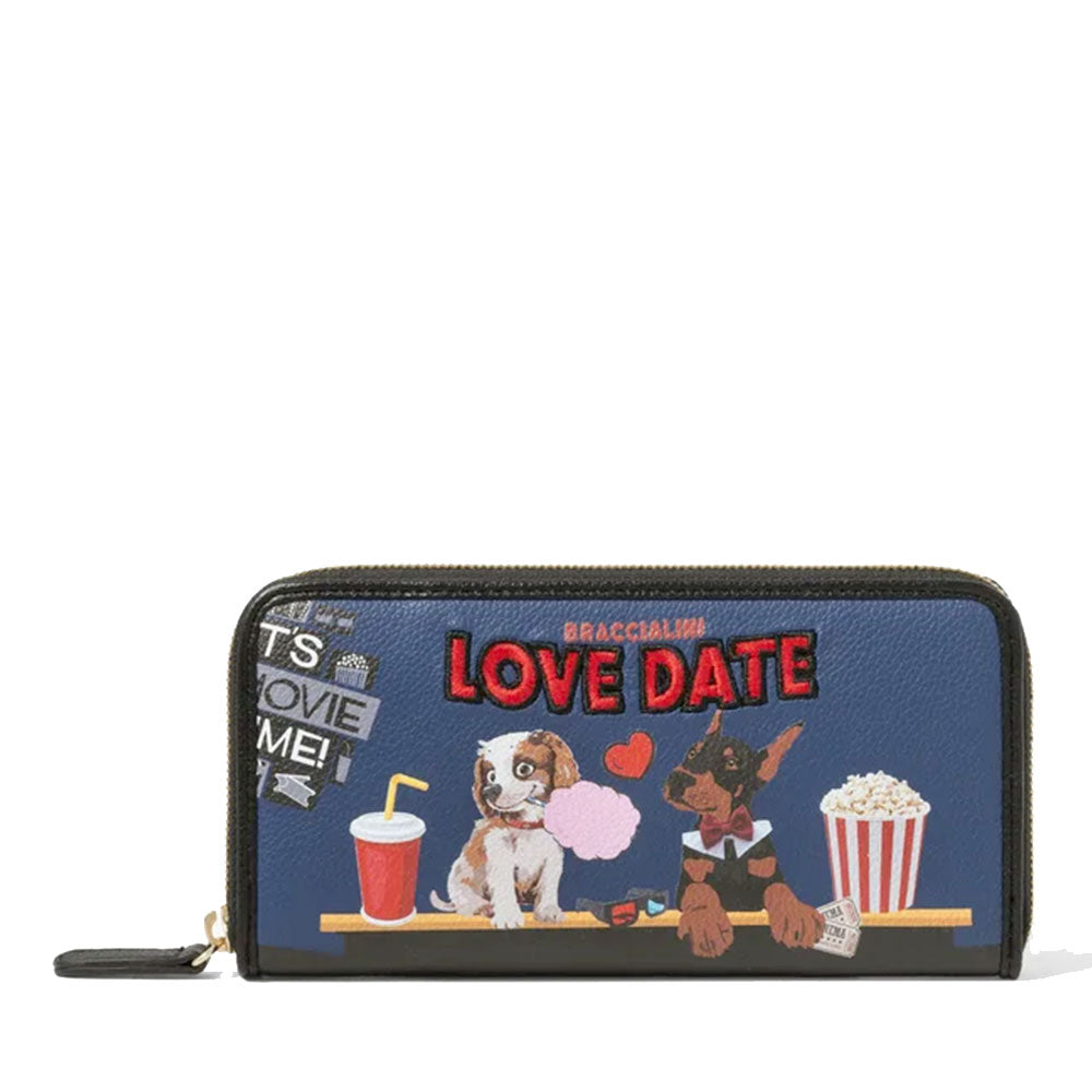 Mc2 Saint Barth Pochette Aline Effetto Lana Con Stampa Zebrata in Black