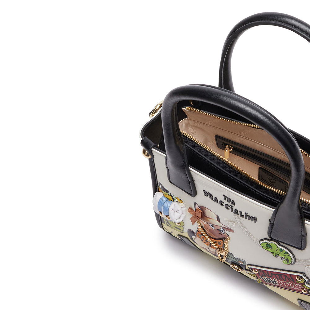 Borsa Donna a Mano Small BRACCIALINI linea Allround stampa Pets