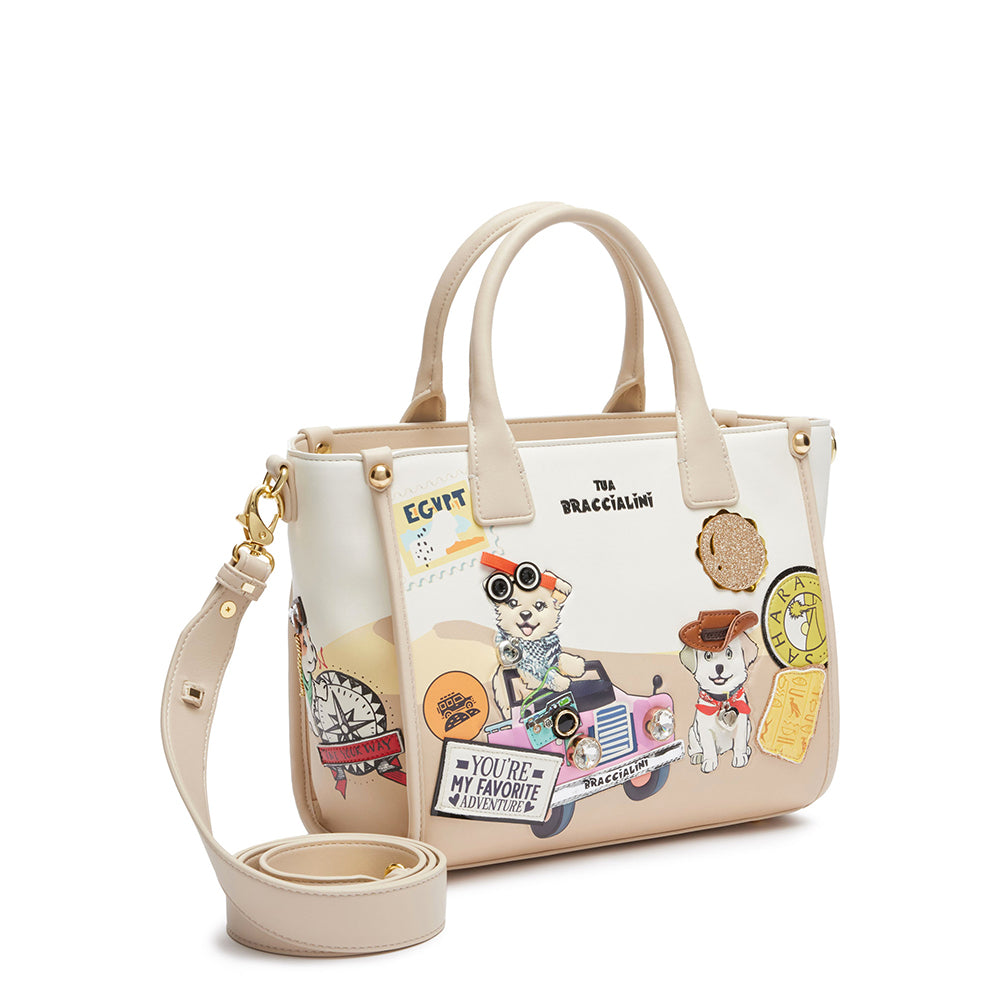 Borsa Donna a Mano BRACCIALINI linea Allround stampa Pets
